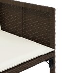 vidaXL Ensemble à manger de jardin avec coussins 13 Pièces marron rotin