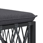 vidaXL Salon de jardin 8 Pièces avec coussins anthracite acier