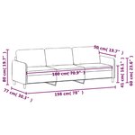 vidaXL Canapé à 3 places Jaune clair 180 cm Tissu