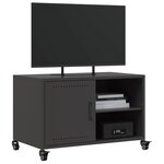 vidaXL Meuble TV noir 68x39x43 5 cm acier laminé à froid