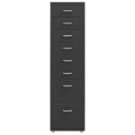 vidaXL Classeur mobile Anthracite 28x41x109 cm Métal