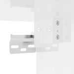 vidaXL Table de chevet murale blanc brillant 35x35x20 cm