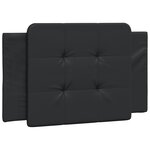 vidaXL Lit avec matelas noir 90x200 cm similicuir