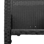 vidaXL Tabourets de bar de jardin lot de 2 noir résine tressée