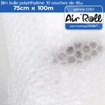 Lot de 6 rouleaux de film bulle d'air largeur 75cm x longueur 100m - gamme air'roll coex