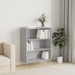 vidaXL Bibliothèque sonoma gris 69 5x32 5x90 cm bois d'ingénierie