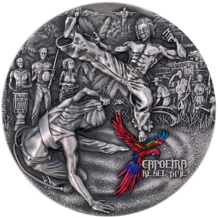 CAPOEIRA Rebel Time 2 Once Argent Monnaie 2000 Francs CFA Cameroon 2023