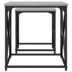 vidaXL Tables basses gigognes 2 Pièces sonoma gris bois d'ingénierie