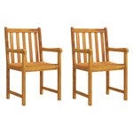 vidaXL Chaises de jardin lot de 2 Bois d'acacia solide