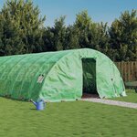 vidaXL Serre avec cadre en acier vert 60 m² 12x5x2 3 m