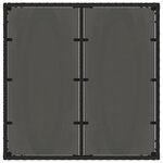 vidaXL Table de jardin dessus en verre Noir 90x90x75 cm Résine tressée