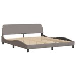 vidaXL Lit avec matelas taupe 180x200 cm tissu