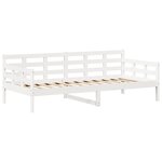 vidaXL Lit de jour avec toit blanc 90x190 cm bois de pin massif