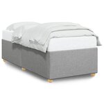 vidaXL Cadre de lit Gris clair 90x190 cm Tissu