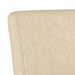vidaXL Fauteuil sans accoudoirs crème tissu