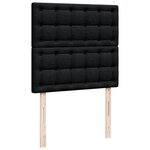 vidaXL Sommier à lattes de lit et matelas Noir 80x200 cm Tissu