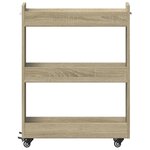vidaXL Armoire avec roues chêne sonoma 60x22x79 cm bois d'ingénierie