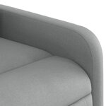 vidaXL Fauteuil de massage inclinable électrique gris clair tissu