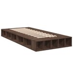 vidaXL Cadre de lit chêne marron 90x200 cm bois d'ingénierie