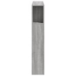 vidaXL Tête de lit à LED sonoma gris 100x18 5x103 5 cm bois ingénierie