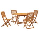 vidaXL Ensemble de salle à manger de jardin 5 Pièces bois d'acacia solide