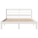 vidaXL Cadre de lit avec tête de lit blanc 140x200 cm bois pin massif