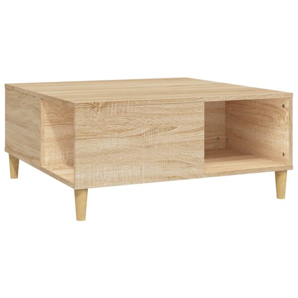 vidaXL Table basse chêne sonoma 80x80x36 5 cm bois d'ingénierie