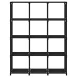 vidaXL Étagère d'affichage 12 cubes Noir 103x30x141 cm Tissu