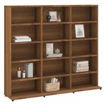 vidaXL Armoire à CD Chêne marron 100x23x89 5 cm Bois d'ingénierie