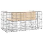 vidaXL Banc de jardin design gabion 143x71x65 5 cm bois massif de pin