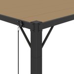 vidaXL Tonnelle avec toit à persienne 3x3 m Taupe Tissu et aluminium