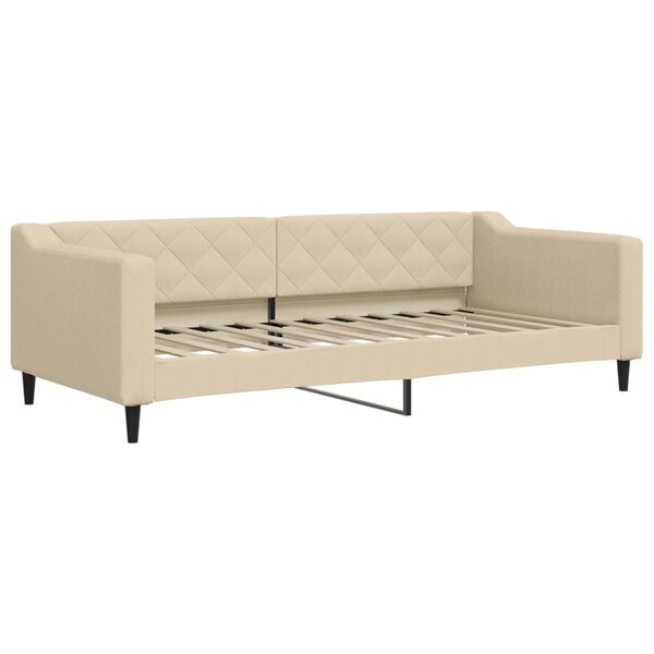 vidaXL Lit de repos crème 90x200 cm tissu