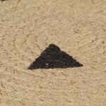 vidaXL Tapis fait à la main Jute avec imprimé à triangles 120 cm