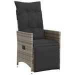 vidaXL Ensemble à manger de jardin 9 Pièces coussins gris résine tressée