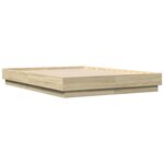 vidaXL Cadre de lit chêne sonoma 135x190 cm bois d'ingénierie