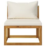 vidaXL Salon de jardin 12 Pièces avec coussin Crème Bois d'acacia solide