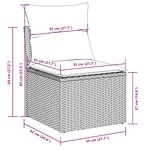vidaXL Salon de jardin 9 Pièces avec coussins gris clair résine tressée