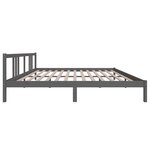 vidaXL Cadre de lit Gris Bois massif 200x200 cm