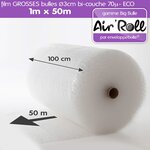 Lot de 20 rouleaux de film grosses bulles d'air largeur 1m x longueur 50m - gamme air'roll  eco