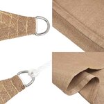 vidaXL Voile d'ombrage 160 g/m² Taupe 3/4x2 m PEHD