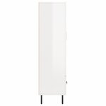 vidaXL Buffet haut blanc brillant 69 5x31x115 cm bois d'ingénierie