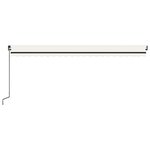 vidaXL Auvent manuel rétractable avec LED 500x300 cm Crème
