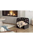 THIRARD - Range bûches noir pour intérieur et extérieur Pattern  acier  433x500mm