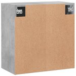 vidaXL Armoire murale gris béton 60x31x60 cm bois d'ingénierie