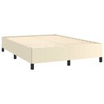 vidaXL Cadre de lit Crème 140x190 cm Similicuir