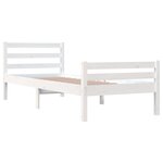vidaXL Cadre de lit Blanc Bois massif 100x200 cm