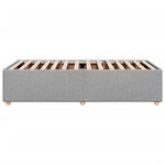 vidaXL Cadre de lit Gris clair 90x200 cm Tissu