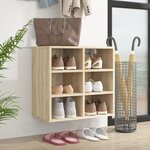 vidaXL Armoire à chaussures Chêne Sonoma 52 5x30x50 cm
