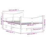 vidaXL Cadre de lit sans matelas cire marron 120x190cm bois pin massif