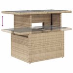 vidaXL Salon de jardin avec coussins 10 Pièces beige résine tressée